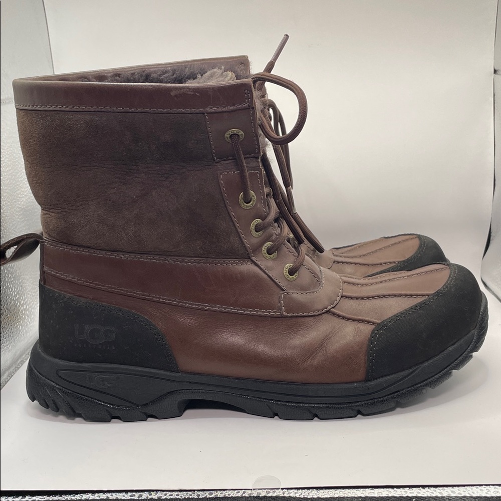 UGG FELTON STOUT WATERPROOF SHEARLING Boot Brown - 11